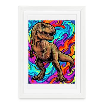 dinosaur - Framed poster (27 × 37 cm) - white - Front