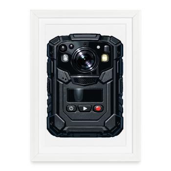 Rugged Action Cam Illustration - Framed poster (27 × 37 cm) - white - Front