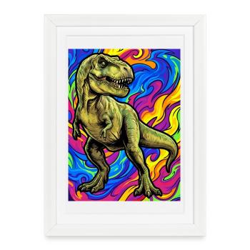 dinosaur - Framed poster (27 × 37 cm) - white - Front
