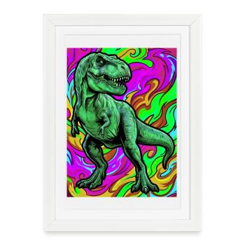 dinosaur - Framed poster (27 × 37 cm) - white - Front