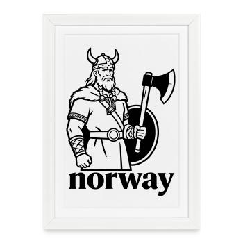 Norway - Framed poster (27 × 37 cm) - white - Front
