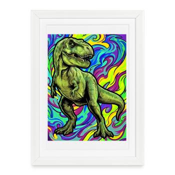 dinosaur - Framed poster (27 × 37 cm) - white - Front