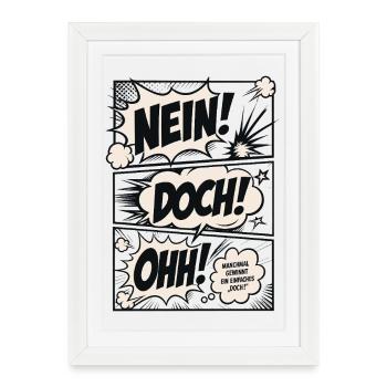 No but oh cult saying design - Framed poster (27 × 37 cm) - white - Front