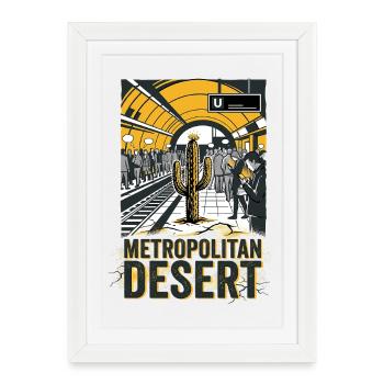 Metropolitan Desert - Framed poster (27 × 37 cm) - white - Front
