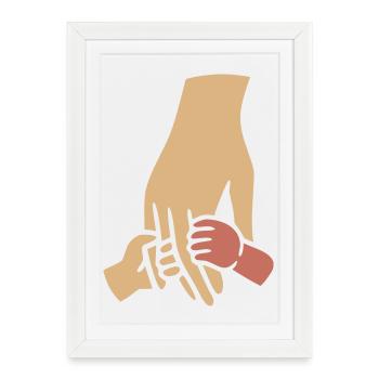 Famille Mains de Bébé Ensemble - Affiche encadrée (27 × 37 cm) - blanc - Devant