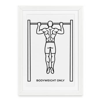 Calisthenics Bodyweight Training Fitness Strength - Framed poster (27 × 37 cm) - white - Front
