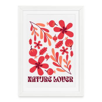 Amoureux de la nature - Affiche encadrée (27 × 37 cm) - blanc - Devant