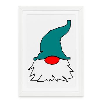 blauer_wichtel_21 - Affiche encadrée (27 × 37 cm) - blanc - Devant