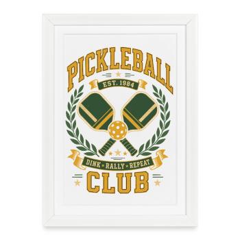 Pickleball Club Vintage - Framed poster (27 × 37 cm) - white - Front
