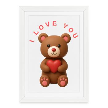 i love you - Framed poster (27 × 37 cm) - white - Front