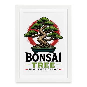 Bonsaï Plante Bonsaï Japonaise - Affiche encadrée (27 × 37 cm) - blanc - Devant