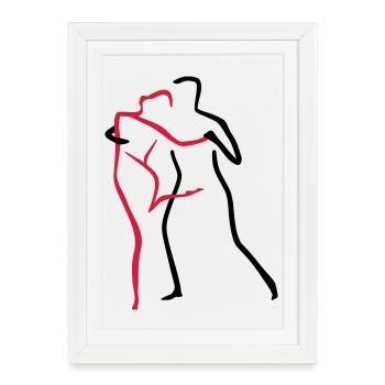Tango-2 - Gerahmtes Poster (27 × 37 cm) - Weiß - Vorne