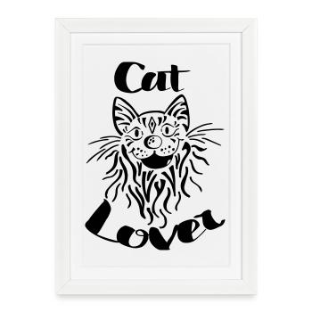 Cat Lover - Cat - Cats - Cats - Gift - Framed poster (27 × 37 cm) - white - Front