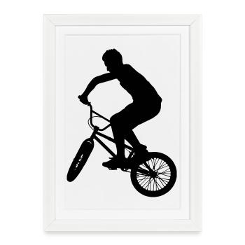 BMX - Framed poster (27 × 37 cm) - white - Front
