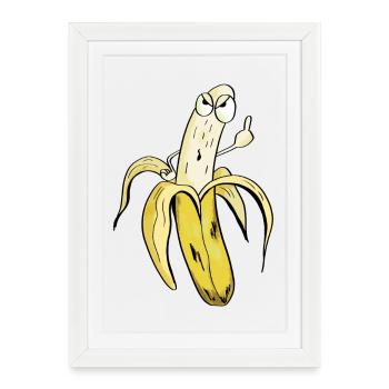 Toute la bande dessinée de banane - fruit - Affiche encadrée (27 × 37 cm) - blanc - Devant
