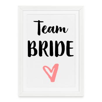 Équipe fiancée fiancée fête partie - Affiche encadrée (27 × 37 cm) - blanc - Devant