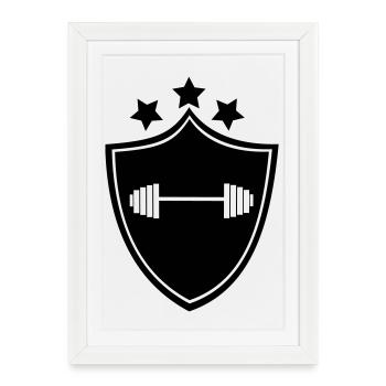 bodybuilder, bodybuilding, fitness, workout, beast - Framed poster (27 × 37 cm) - white - Front