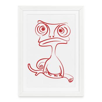 chameleon - Framed poster (27 × 37 cm) - white - Front