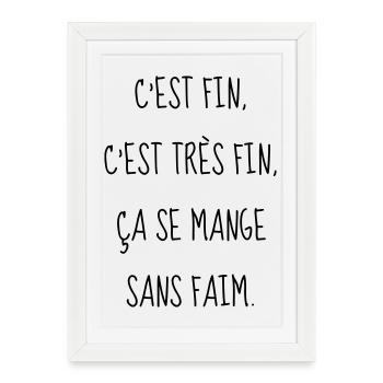Cinéma / Citation / Série télé / Geek - Affiche encadrée (27 × 37 cm) - blanc - Devant