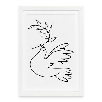 Dove of Peace - Framed poster (27 × 37 cm) - white - Front