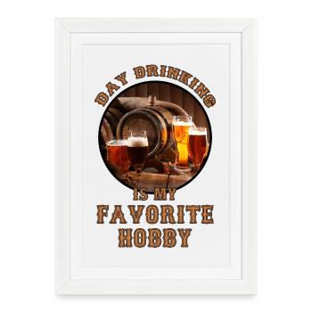 Citation sur la dégustation de bière artisanale - Affiche encadrée (27 × 37 cm) - blanc - Devant