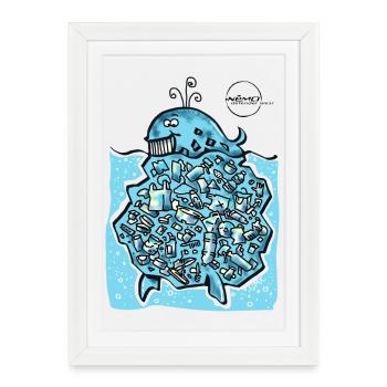 WhaleBerg by . Nemo - Framed poster (27 × 37 cm) - white - Front