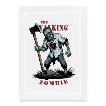 The Walking Zombie - Framed poster (27 × 37 cm) - white - Front