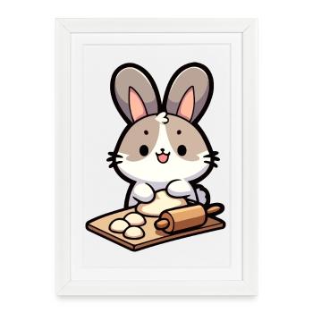 Bunny Baker: The Dough Delighter - Framed poster (27 × 37 cm) - white - Front