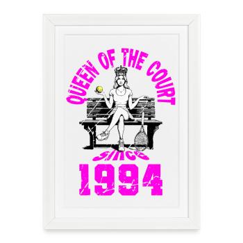 Chemise de tennis anniversaire femme anniversaire 1994 - Affiche encadrée (27 × 37 cm) - blanc - Devant