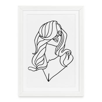 Portrait of a woman in black - Framed poster (27 × 37 cm) - white - Front