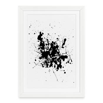 Noir.Splash - Affiche encadrée (27 × 37 cm) - blanc - Devant