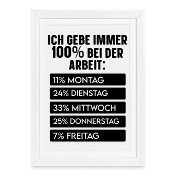 Black Square Minimal - Framed poster (27 × 37 cm) - white - Front