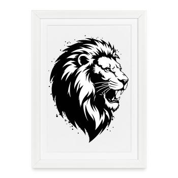 Mad Leon - Framed poster (27 × 37 cm) - white - Front