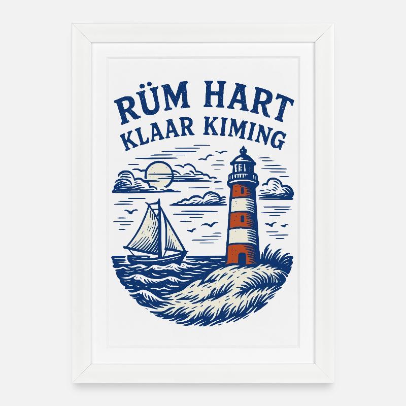 Rüm Hart - Clear Kiming - Framed poster (27 × 37 cm) - white