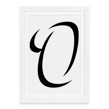 Letter O, name, the letter O - Framed poster (27 × 37 cm) - white - Front