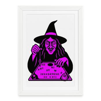 Planche de sorcière hypnotique - Affiche encadrée (27 × 37 cm) - blanc - Devant