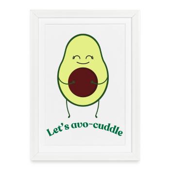 Lets-avo-cuddle - Framed poster (27 × 37 cm) - white - Front