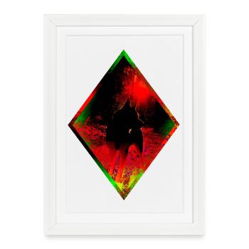 Mystical Husky in Pop Art - Framed poster (27 × 37 cm) - white - Front