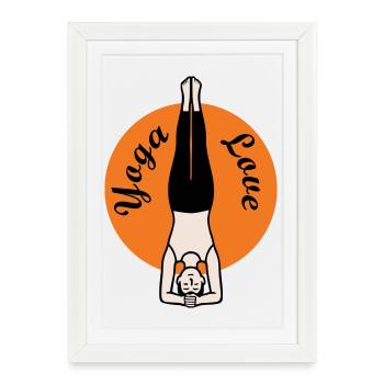 Yoga - Affiche encadrée (27 × 37 cm) - blanc - Devant