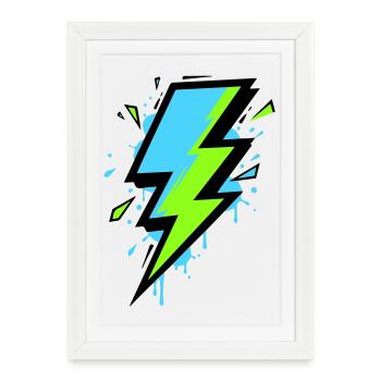 Rayon de l’électricité moderne - Affiche encadrée (27 × 37 cm) - blanc - Devant