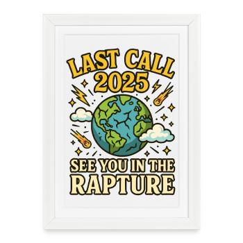 Dernier appel 2025 - Affiche encadrée (27 × 37 cm) - blanc - Devant