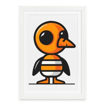 Goose Halloween Zombie - Framed poster (27 × 37 cm) - white - Front
