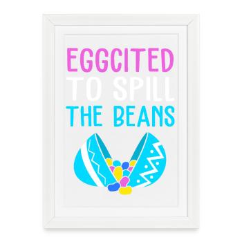 Gender Reveal Easter Mom-to-be - Framed poster (27 × 37 cm) - white - Front