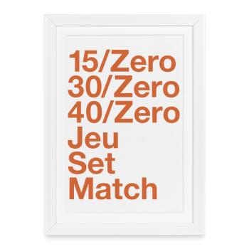 Tennis français - Affiche encadrée (27 × 37 cm) - blanc - Devant