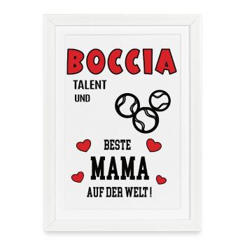 Boccia Player Mom Boccia Player Mom Boule - Framed poster (27 × 37 cm) - white - Front