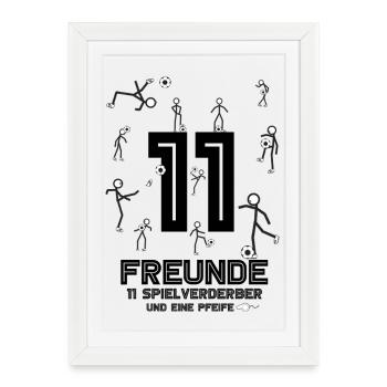 Football - Affiche encadrée (27 × 37 cm) - blanc - Devant