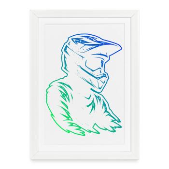 Une inspiration sympa du motocross - Affiche encadrée (27 × 37 cm) - blanc - Devant
