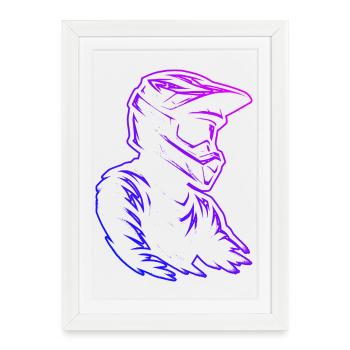 Great Motocross Gift for Motocross - Framed poster (27 × 37 cm) - white - Front