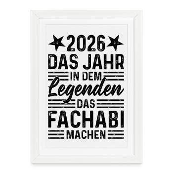 2026 L’année où les légendes obtiennent leur diplôme de fin d’études secondaires - Affiche encadrée (27 × 37 cm) - blanc - Devant