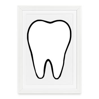 Tooth, Teeth, Dentist - Framed poster (27 × 37 cm) - white - Front